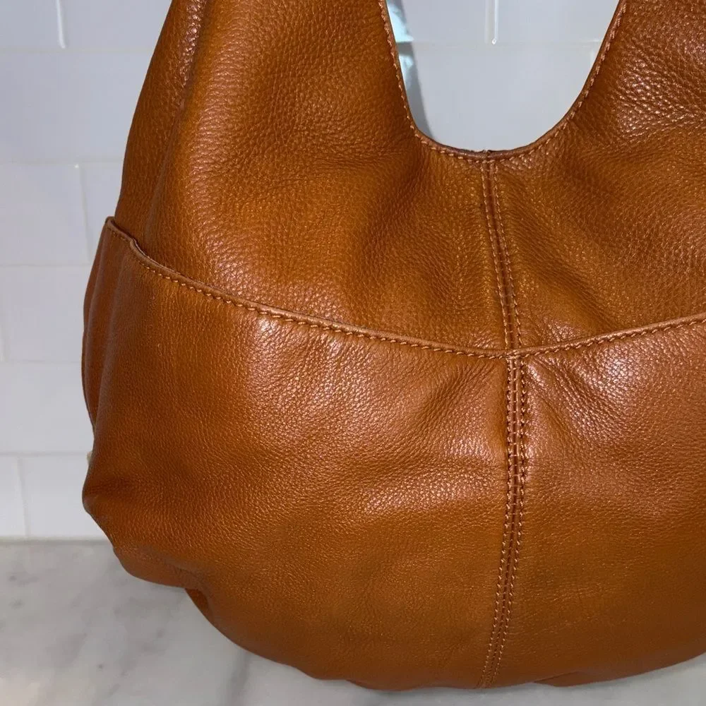 Michael Kors Bag Purse Handbag Leather Layton Pebbled Hobo Shoulder Pocketbook